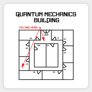 Black Quantum Mechanics Building Sticker